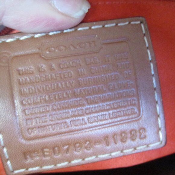 Coach Brown cream classic Leather Satchel purse - Picture 4 of 14